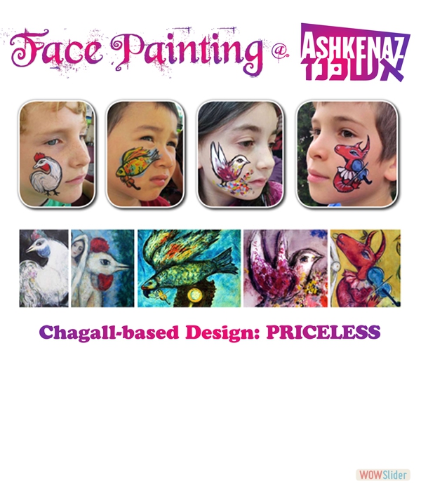 Face Painting based on Marc Chagall Imagery