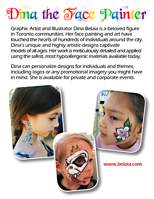 Dina the Face Painter - Flyer